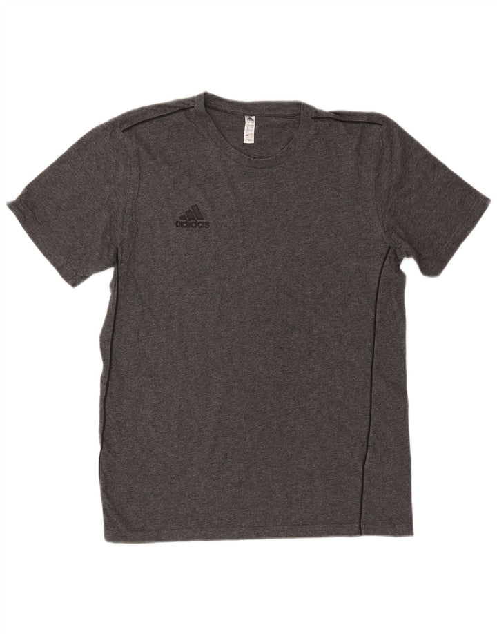 Мужская футболка Adidas Top среднего серого цвета из хлопка