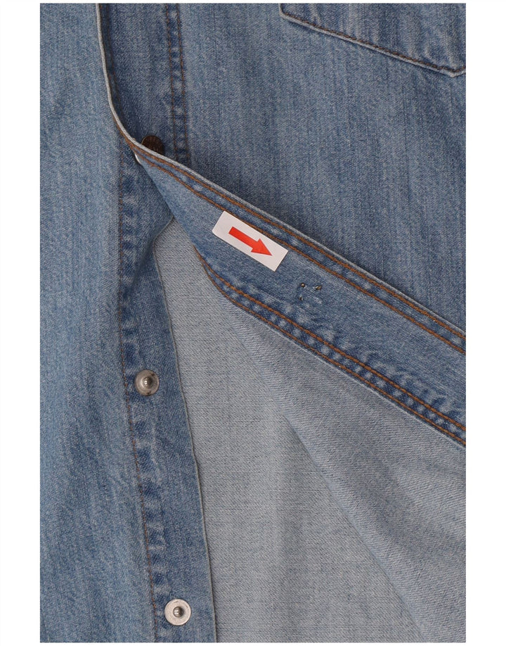 Мужская джинсовая рубашка Carrera, большой синий хлопок