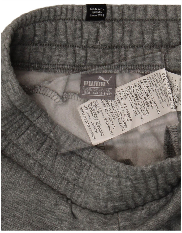 Спортивный костюм PUMA для мальчиков, брюки для бега, 9–10 лет, серый хлопок
