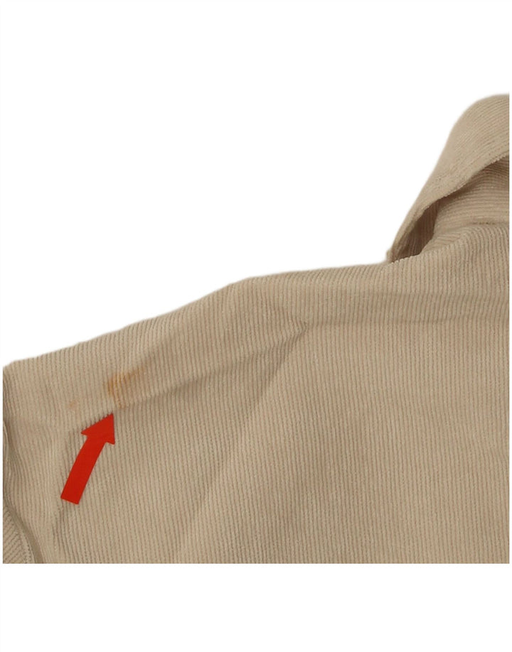 Женская укороченная рубашка Zara UK 14, большой размер, бежевый полиэстер