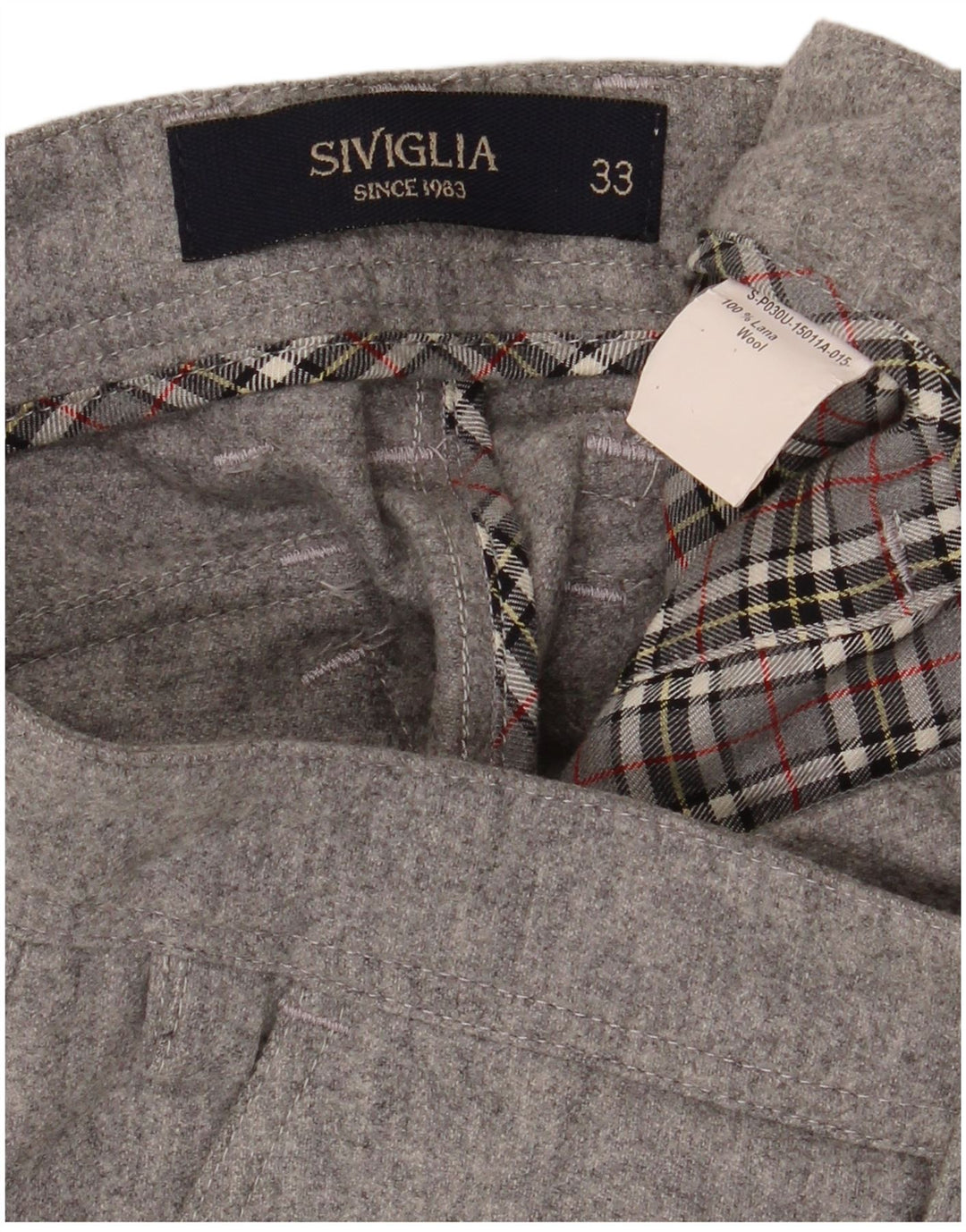 SIVIGLIA Мужские узкие брюки-карго W33 L36 Серые шерстяные