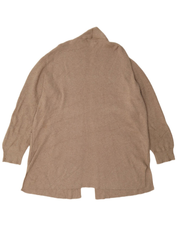 Женский удлиненный открытый кардиган Marks & Spencer UK 18 XL, бежевый