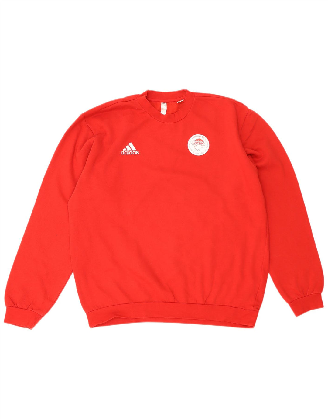 Мужской свитшот Adidas с графическим рисунком, большой красный хлопковый джемпер