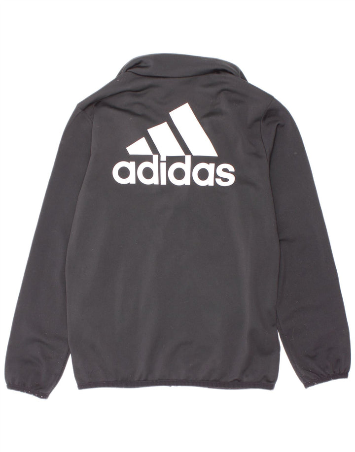 Спортивный костюм Adidas для мальчиков с графическим рисунком, верхняя куртка 7-8 лет, черный полиэстер