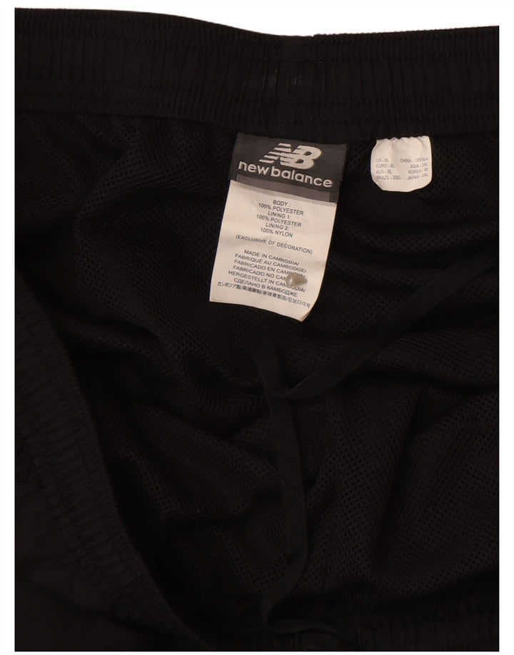 Мужские спортивные брюки NEW BALANCE с графическим рисунком XL, черный полиэстер