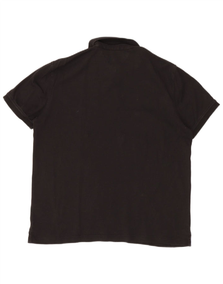 Мужская рубашка-поло Tommy Hilfiger, большая черная хлопковая