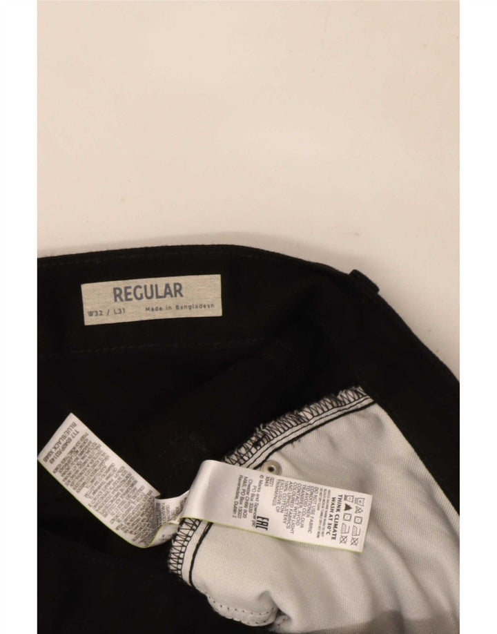 Мужские прямые джинсы Marks & Spencer W32 L31 черного цвета, хлопок