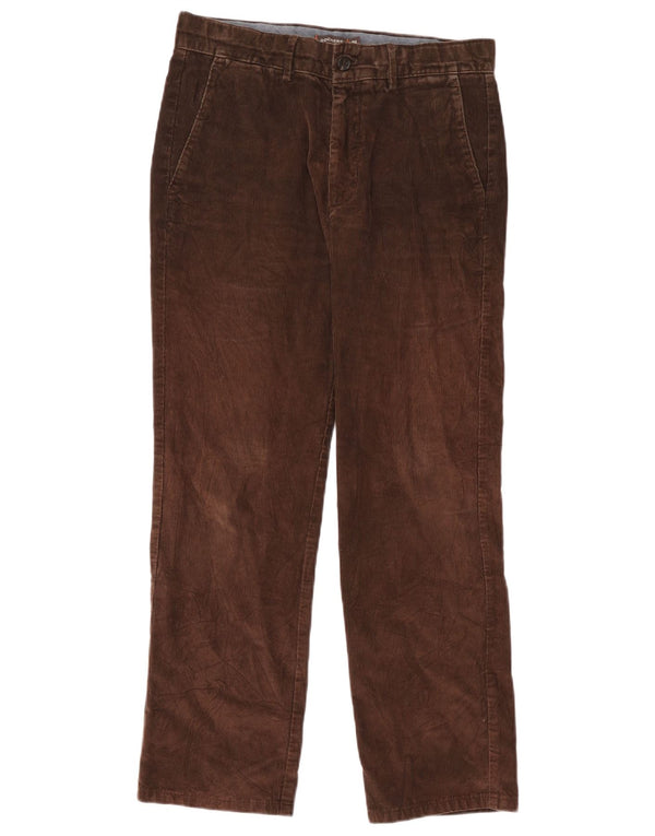 Мужские прямые вельветовые брюки Dockers W31 L34, коричневые, хлопковые