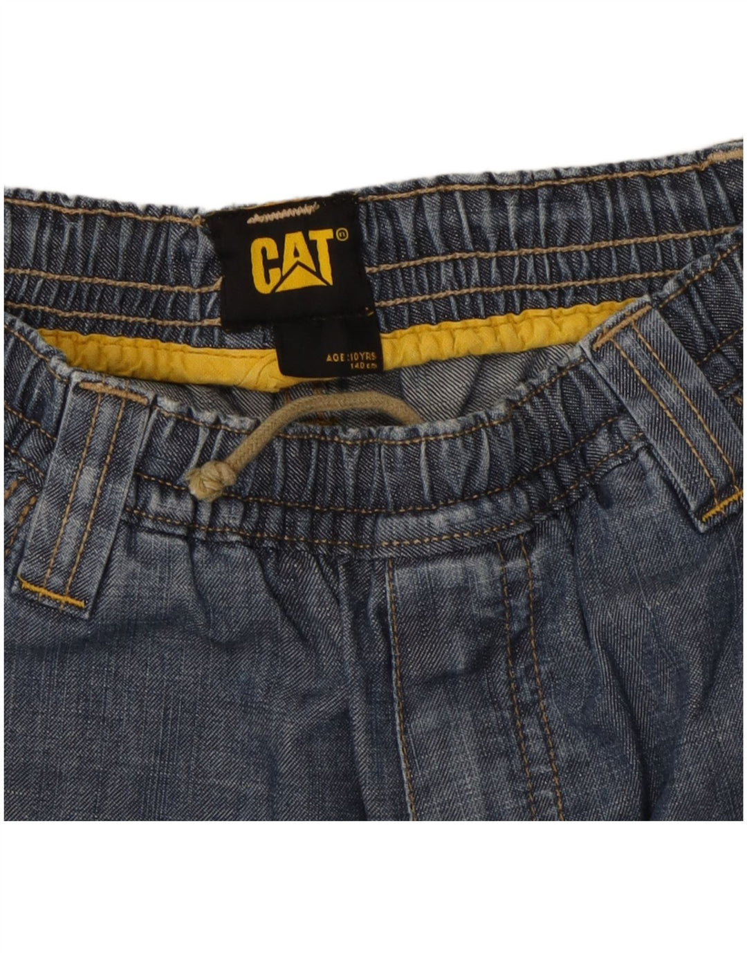 CAT Boys Cargo Straight Jeans 9-10 Years W24 L16  Blue Cotton
