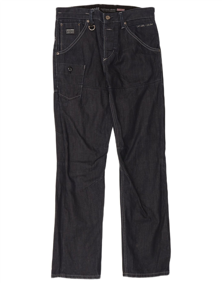 Мужские прямые джинсы-карго Jack & Jones W32 L33 темно-синие