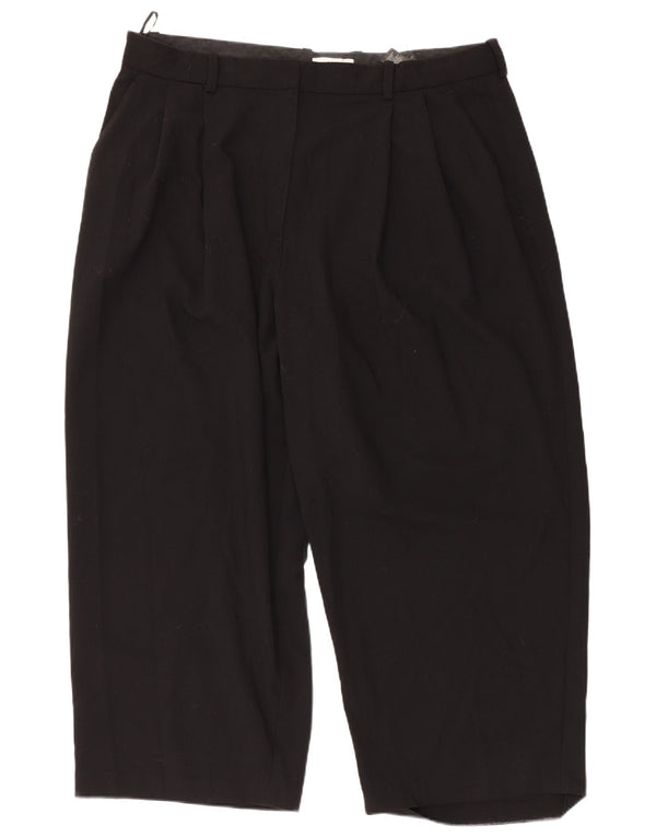 Женские укороченные брюки с высокой талией Marks & Spencer UK 20 2XL W38 L25 черные