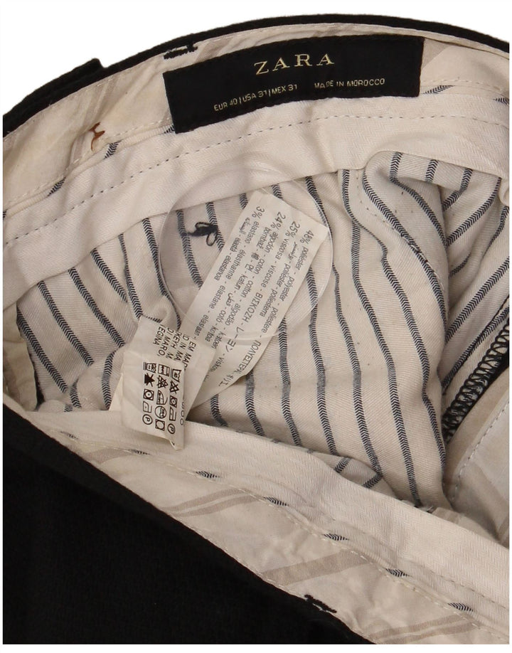 Мужские брюки-чиносы Zara EU 40 Medium W31 L30, черный полиэстер