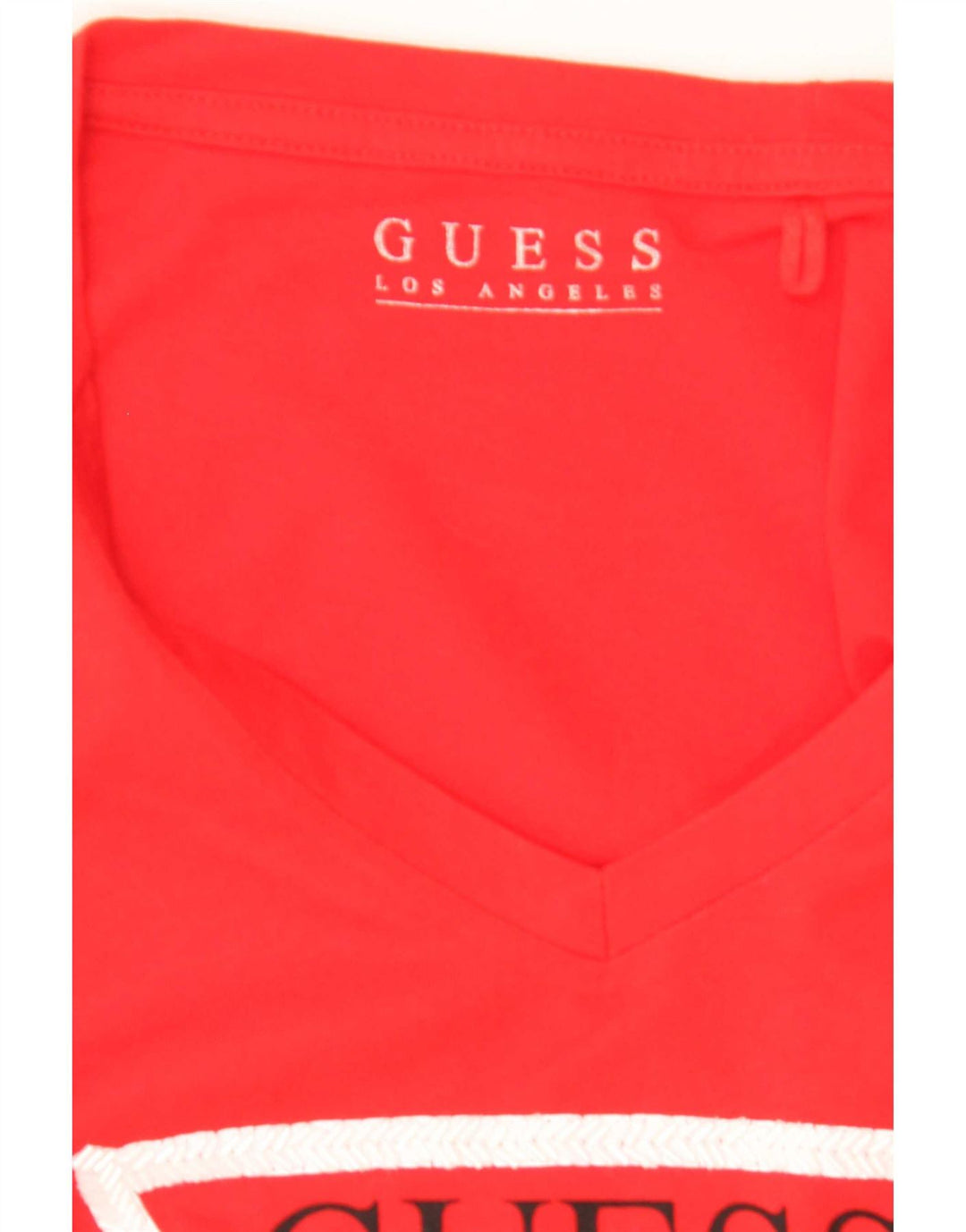 Женская футболка Guess с рисунком Top UK 12, средний красный