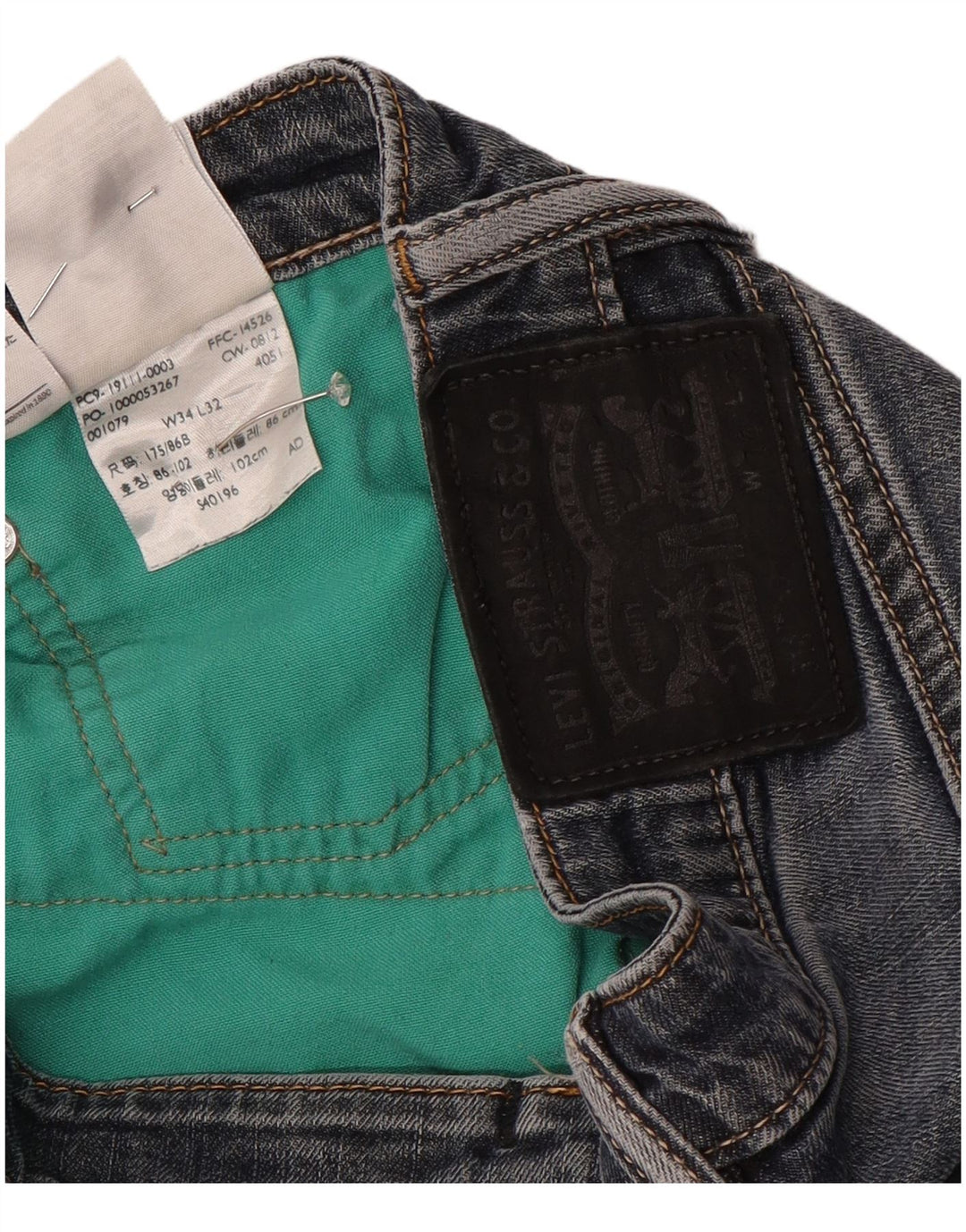 Мужские джинсы Levi's Slim 511 W34 L30 синие, хлопок