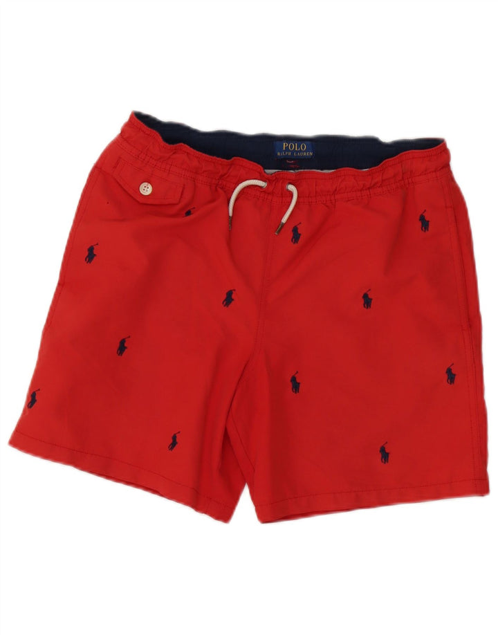 Мужские шорты для плавания с рисунком Polo Ralph Lauren, маленький красный полиэстер