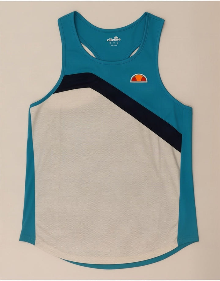 Мужской жилет Ellesse с графическим рисунком, средний синий, полиэстер с цветными блоками