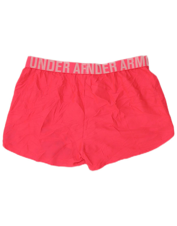 Женские спортивные шорты с рисунком Under Armour Heat Gear UK 14, большие розовые