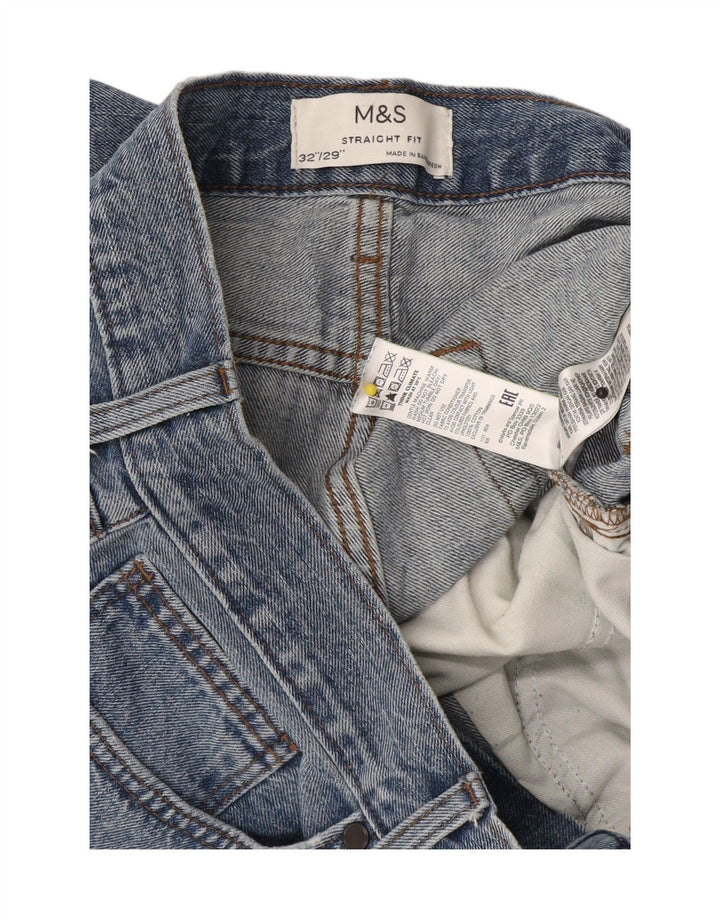 Мужские прямые джинсы Marks & Spencer W32 L29 синие, хлопок
