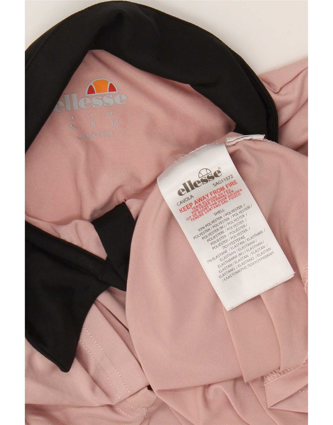 Женская рубашка-поло Ellesse UK 12, полиэстер с цветными блоками, средний розовый цвет