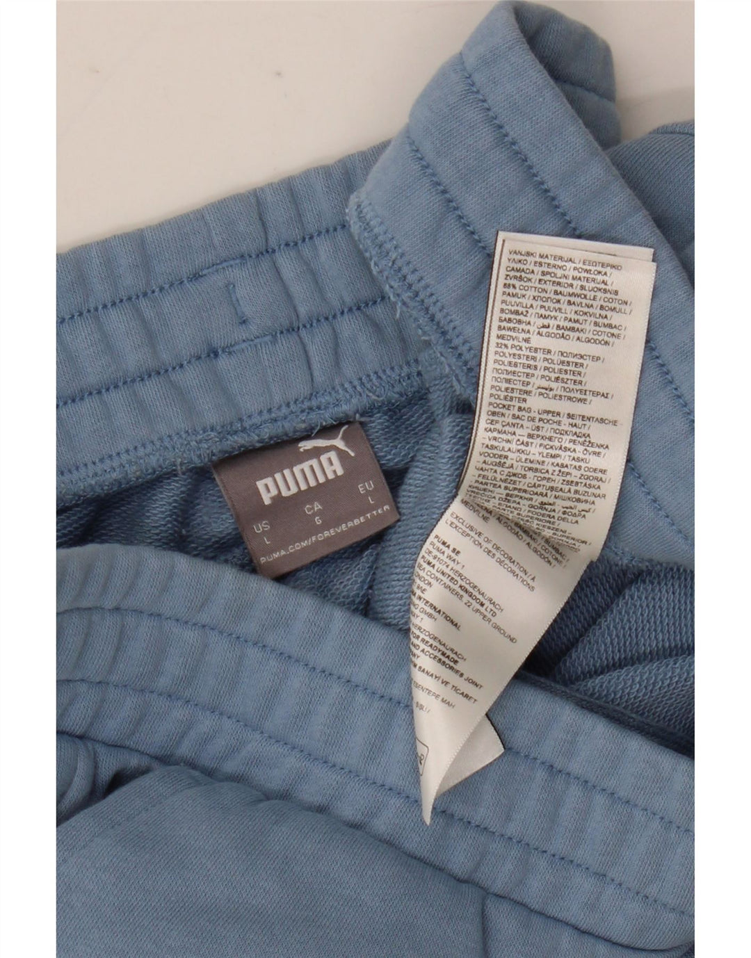 Мужские спортивные шорты с рисунком Puma, большие синие, хлопок