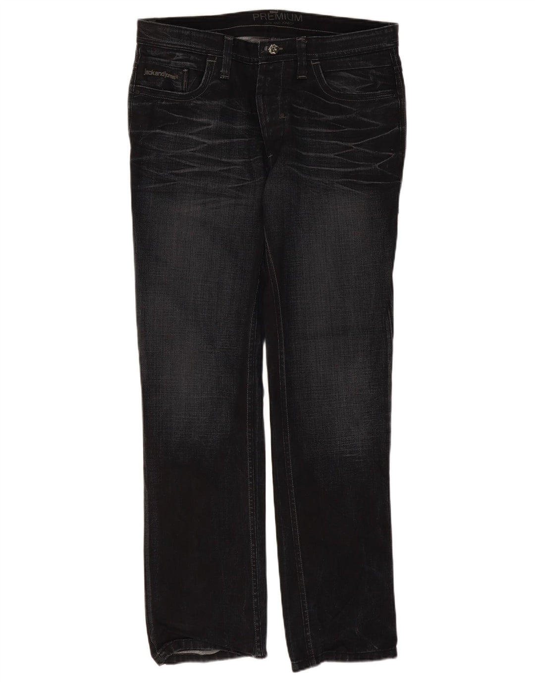 Джинсы мужские прямые Jack & Jones W36 L34 черные
