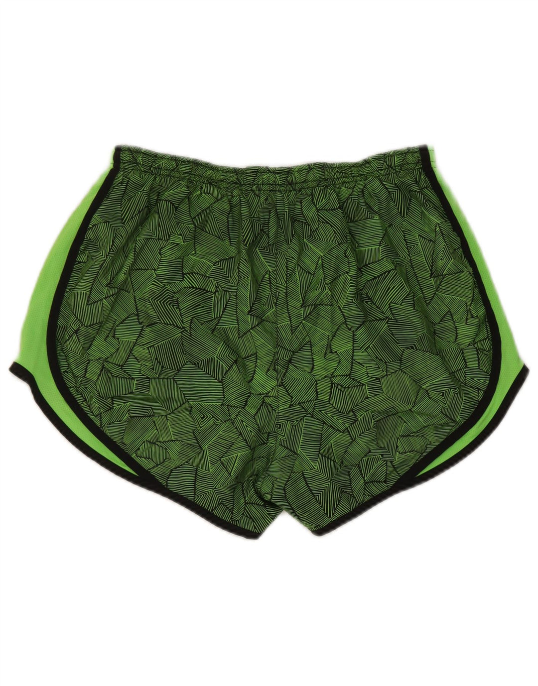 Женские спортивные шорты Nike Dri Fit UK 14, средний зеленый полиэстер с геометрическим рисунком