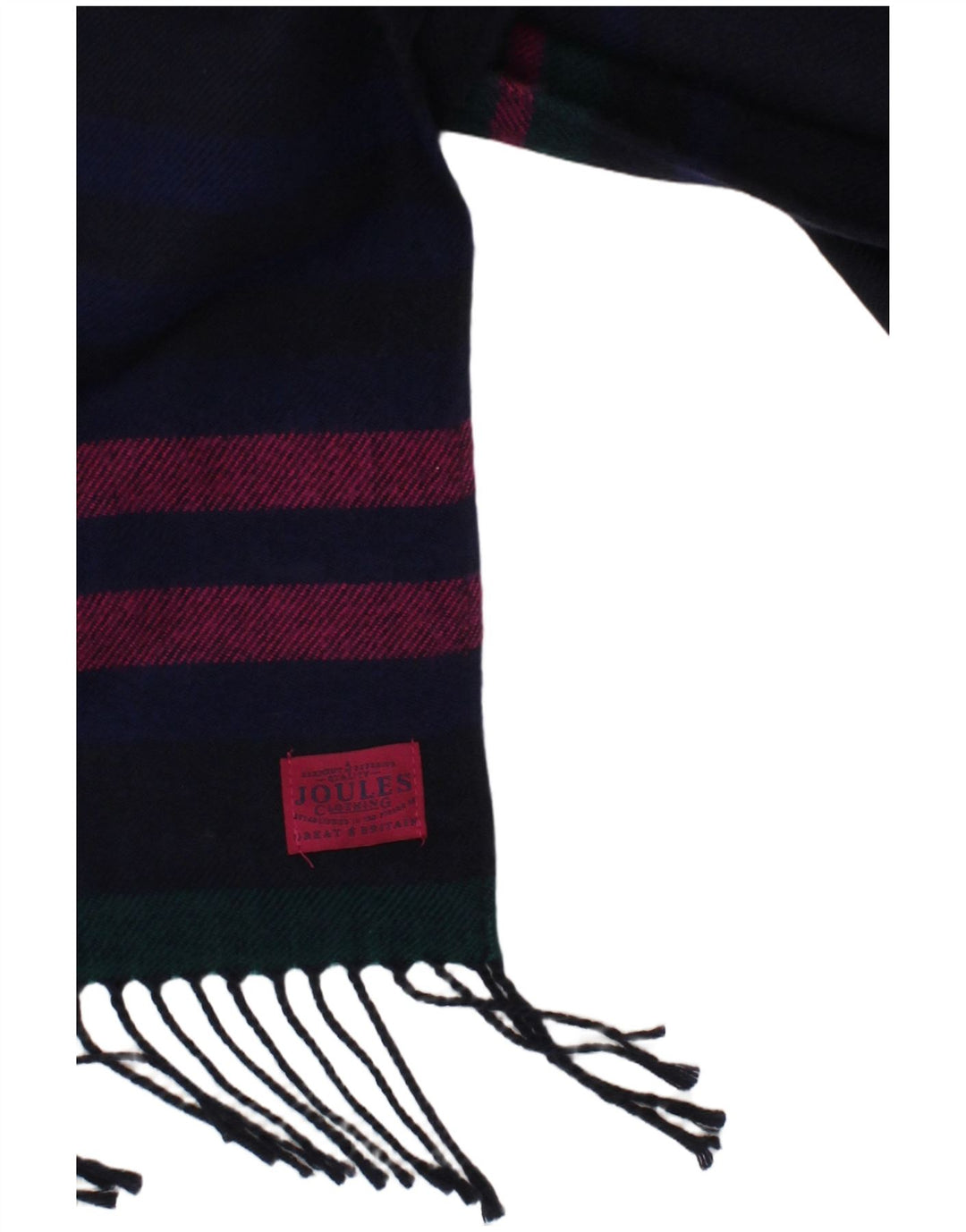 JOULES Womens Rectangle Scarf One Size Navy Blue Striped Classic