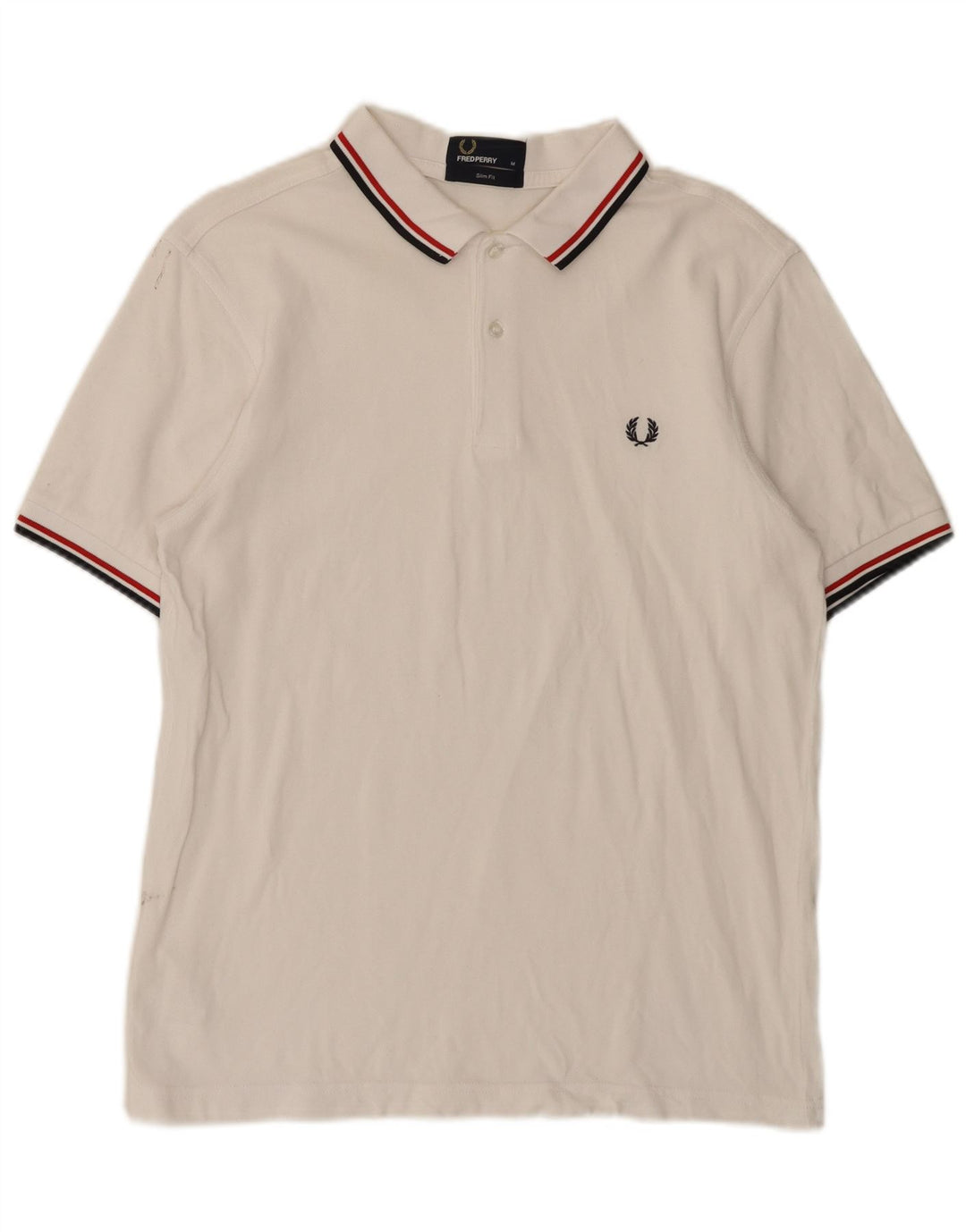 Мужская рубашка-поло приталенного кроя Fred Perry, средний белый хлопок, хлопок