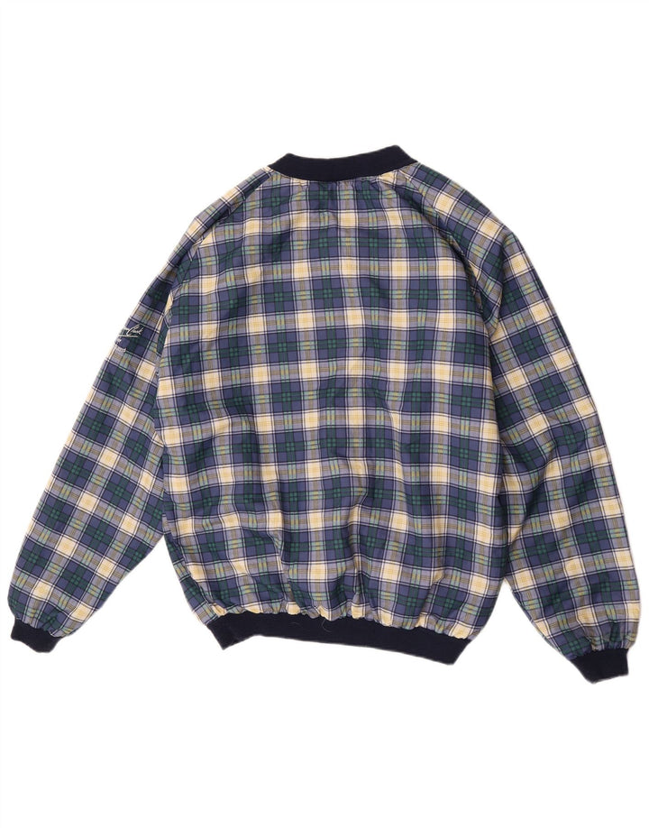 Мужской свитер Брюса Кларка, джемпер среднего размера, темно-синий в клетку, хлопок