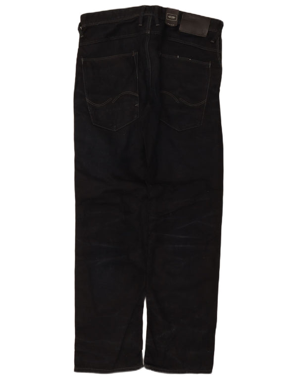 Мужские прямые джинсы Jack & Jones W34 L34 темно-синие, хлопок