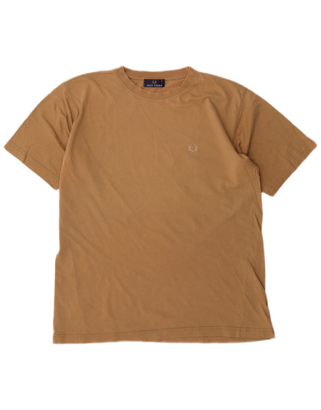 Мужская футболка Fred Perry Top Small Бежевый хлопок