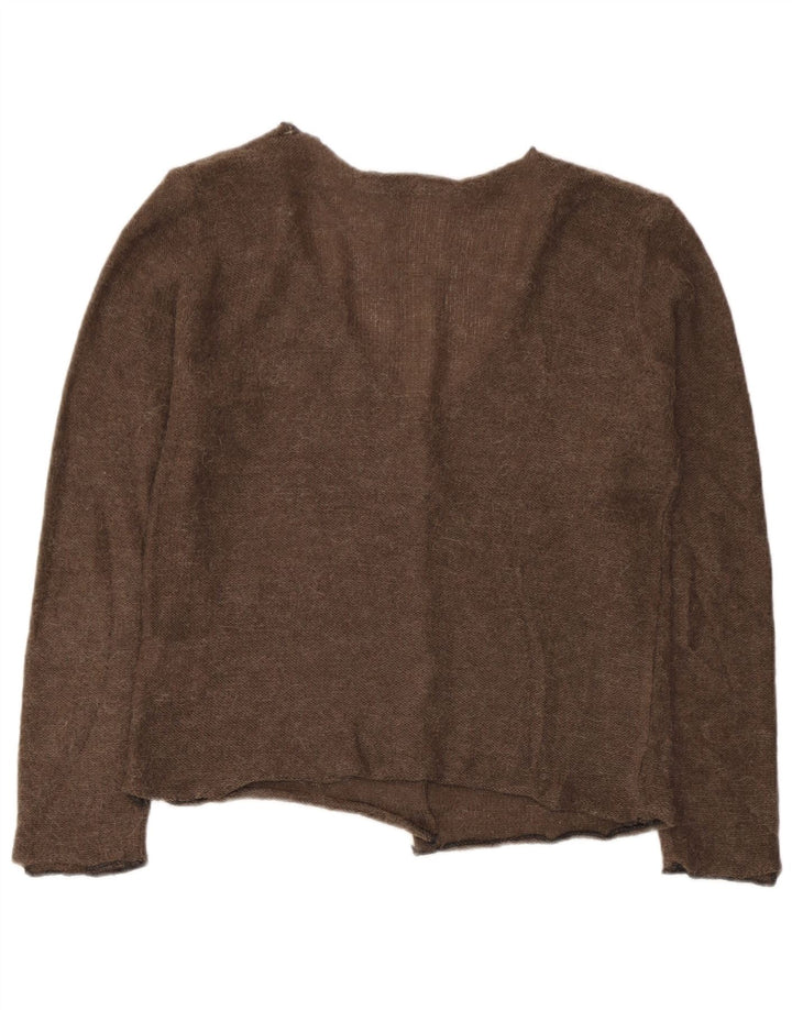 Женский укороченный кардиган Zara UK 10, маленький коричневый полиамид