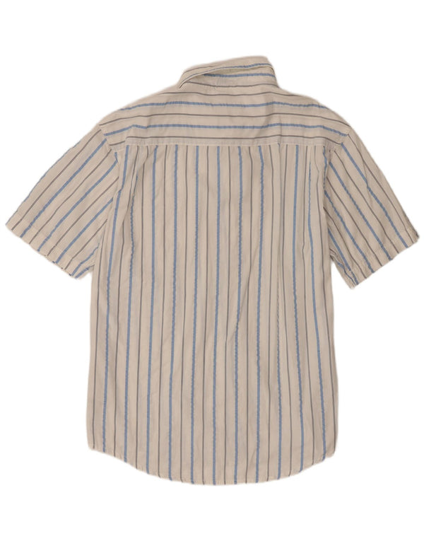 Fila Мужская рубашка с коротким рукавом 2XL, белая хлопковая полоска