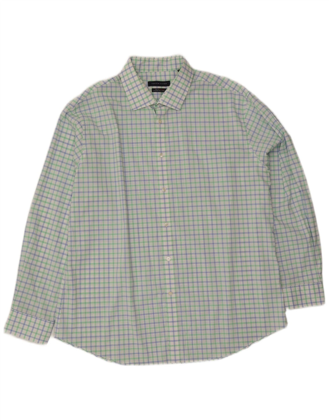Мужская спортивная рубашка Tommy Hilfiger, размер 18, 2XL, разноцветная клетчатая клетка