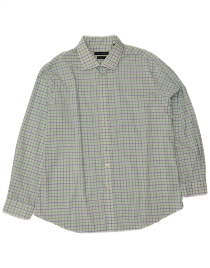 Мужская спортивная рубашка Tommy Hilfiger, размер 18, 2XL, разноцветная клетчатая клетка