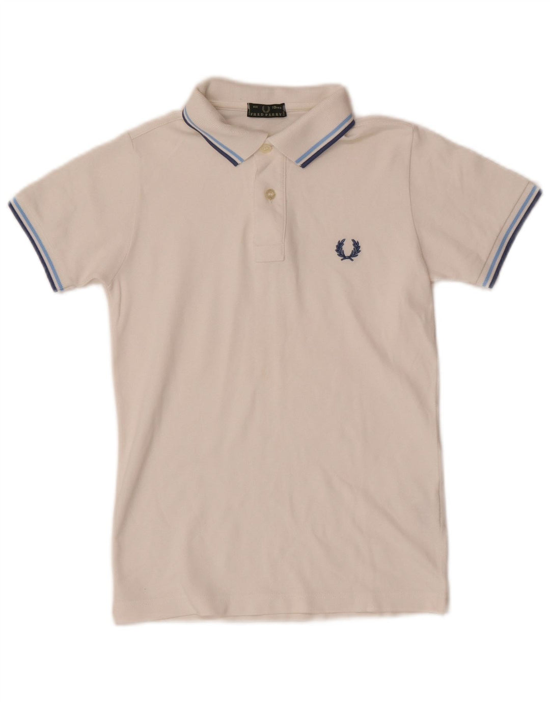 Рубашка-поло Fred Perry для мальчиков 9-10 лет, хлопок в белую полоску