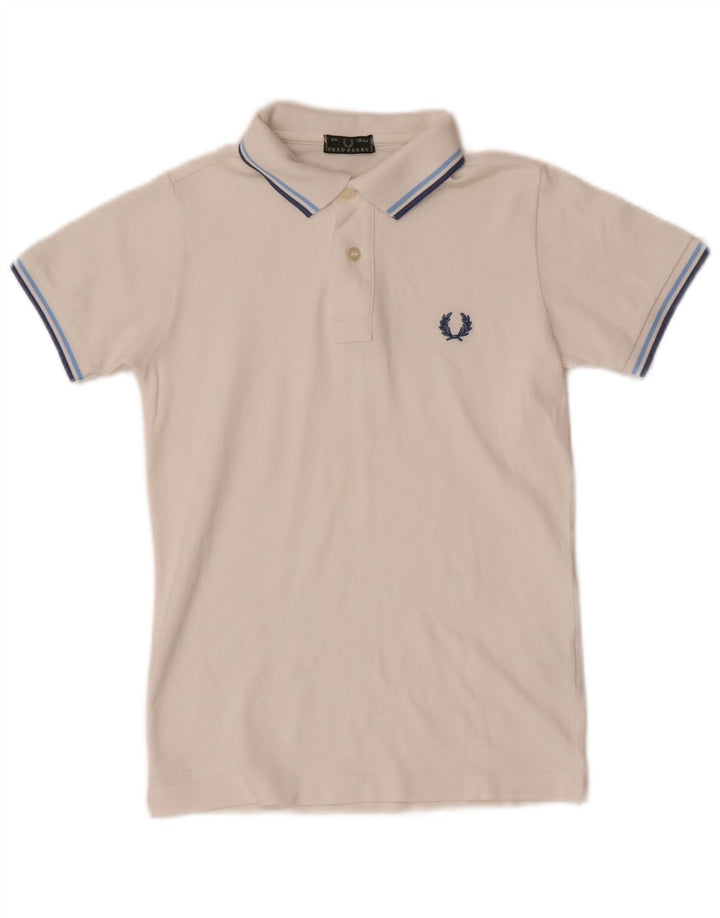 Рубашка-поло Fred Perry для мальчиков 9-10 лет, хлопок в белую полоску