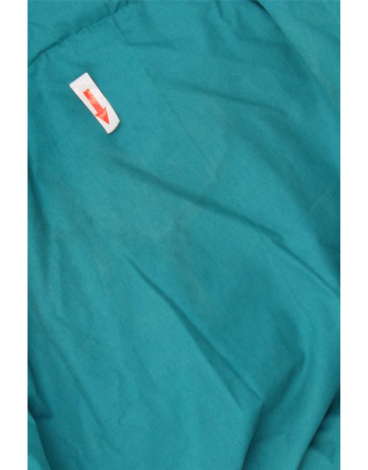 Винтажная мужская стеганая куртка UK 42 XL синяя из полиэстера с цветными блоками