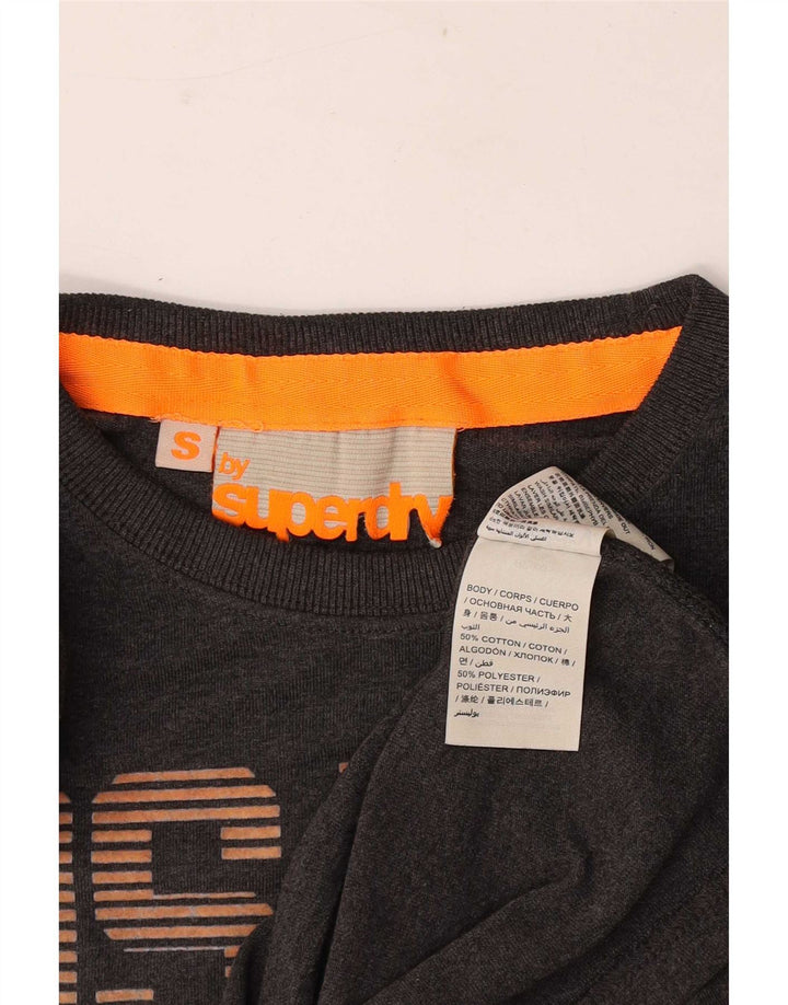 Superdry Мужская футболка с рисунком Osaka Top Small Grey Хлопок