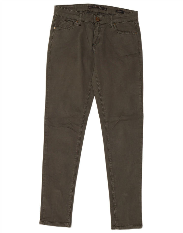 Женские повседневные узкие брюки ZARA EU 38, маленькие W28 L29, хлопок цвета хаки