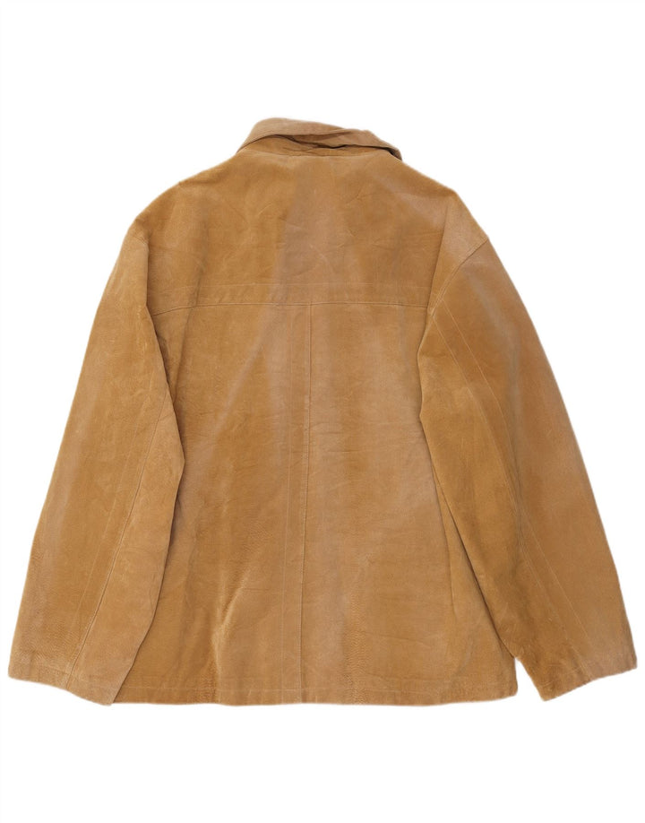 Мужская замшевая куртка LERROS UK 42 XL бежевая кожаная