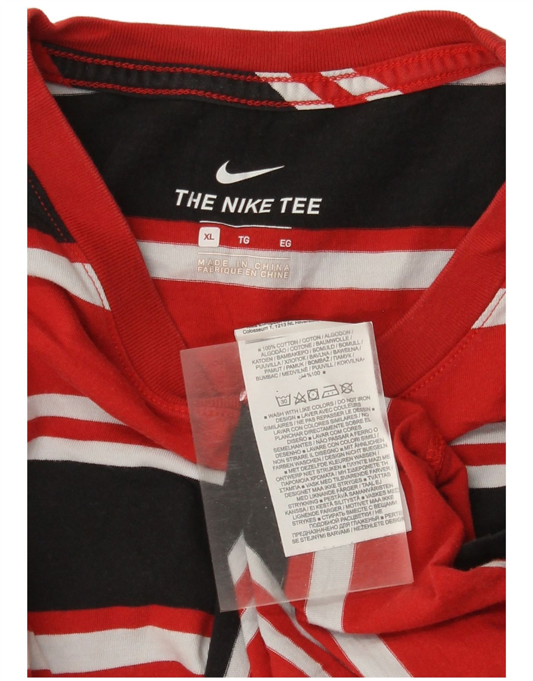 Мужская футболка Nike Top XL из хлопка в красную полоску