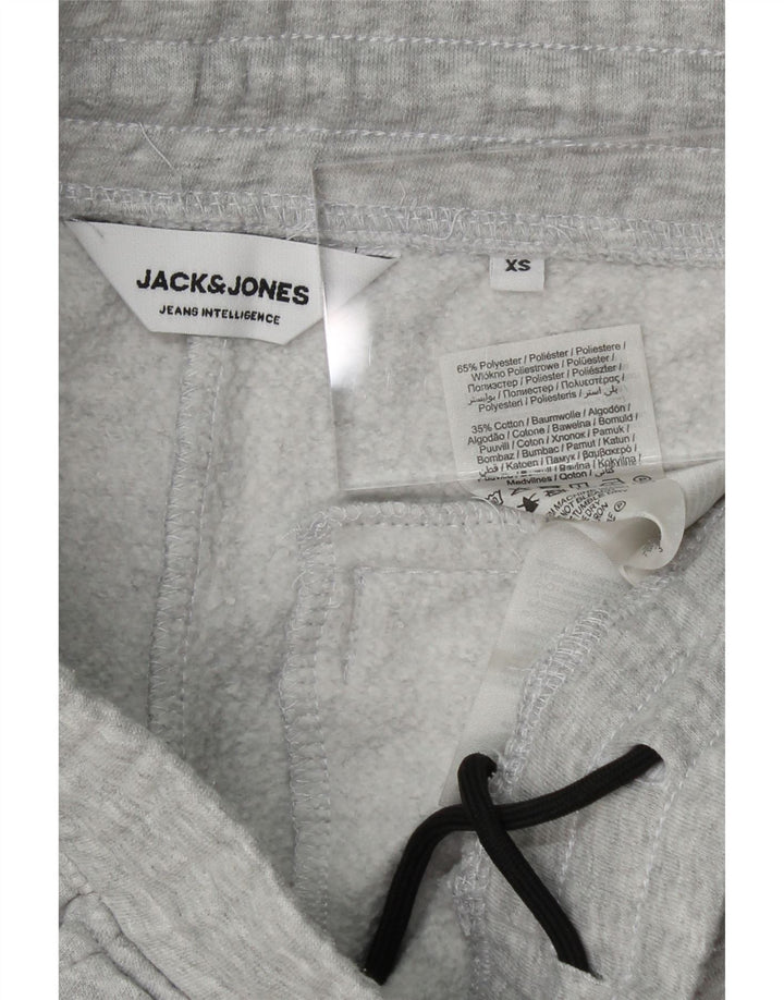 JACK & JONES Mens Tracksuit Trousers Joggers XS Grey Colourblock Polyester Vintage Jack & Jones and Second-Hand Jack & Jones from Messina Hembry 
