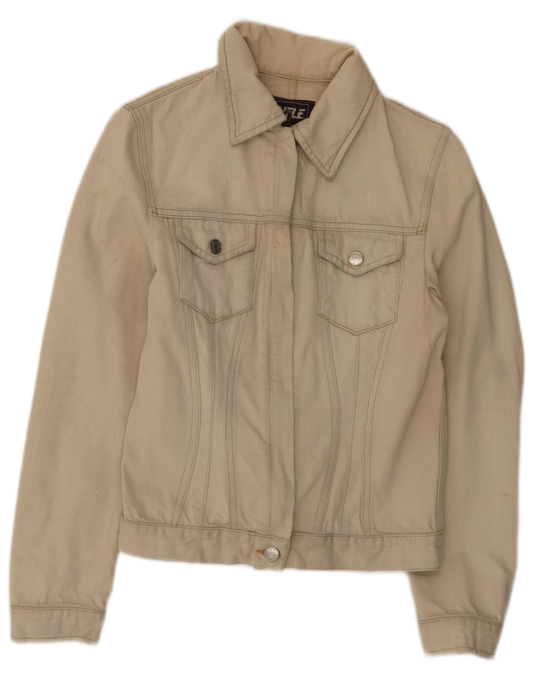 Женская укороченная джинсовая куртка Rifle UK 12, хлопковый средний бежевый цвет