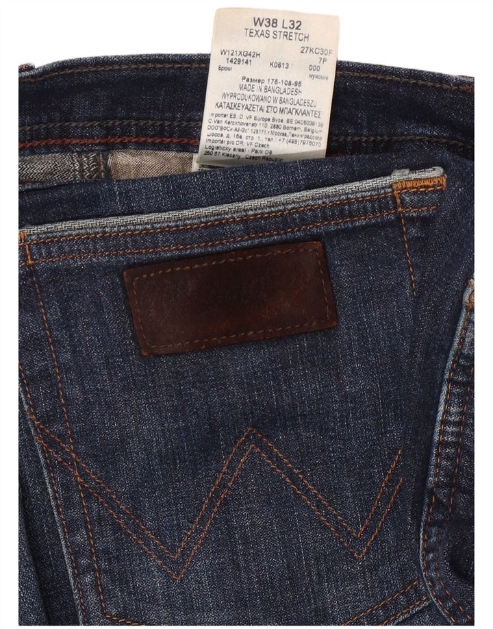Мужские прямые джинсы WRANGLER Texas Stretch W38 L32, синий хлопок