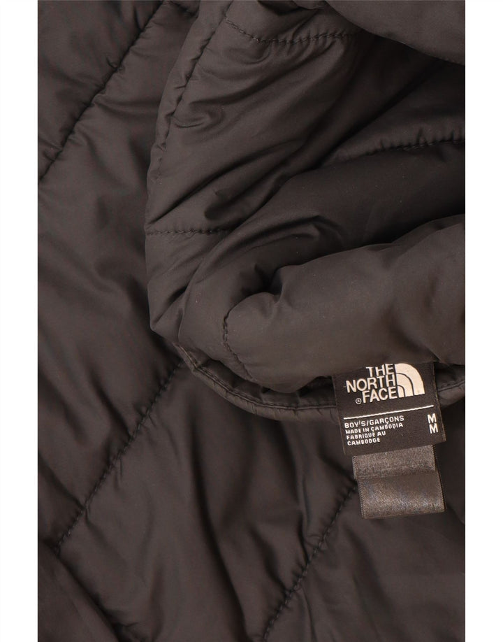 Двусторонняя стеганая куртка с капюшоном для мальчиков The North Face, 9–10 лет, средний черный цвет