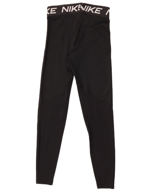 Nike Womens Dri Fit Graphic Leggings UK 8 Small Black