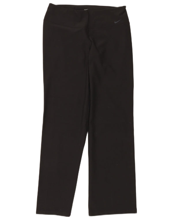 Женские спортивные брюки NIKE Dri Fit UK 14, большие черные полиэстеровые брюки