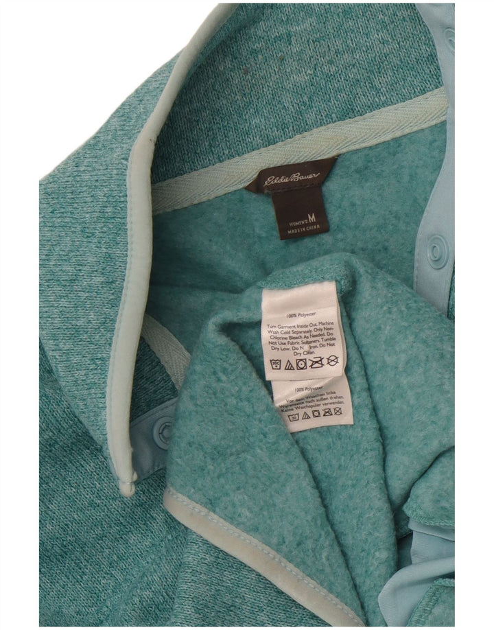 Женский свитер с воротником на пуговицах EDDIE BAUER UK 14, средний бирюзовый