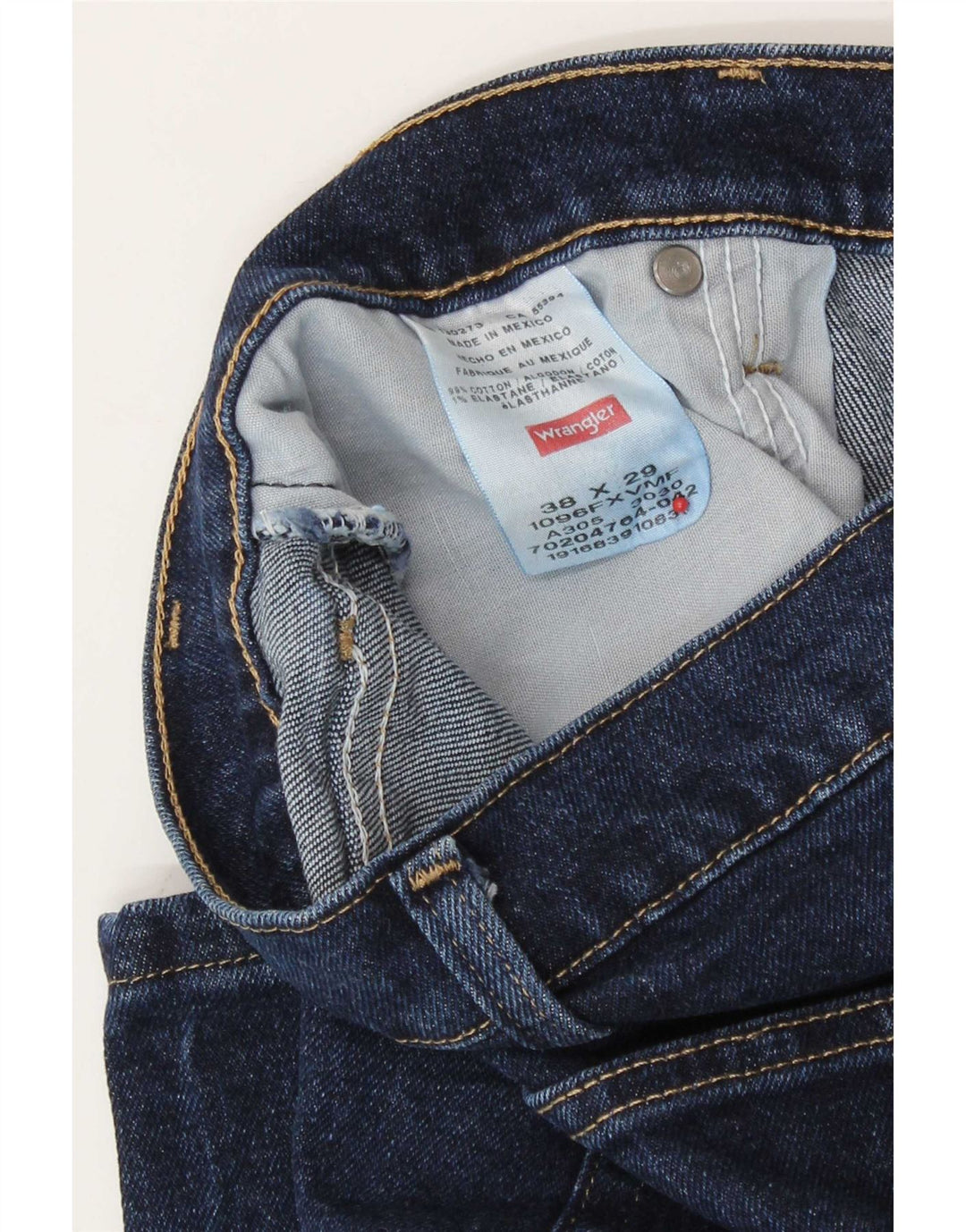 Мужские прямые джинсы Wrangler W38 L29 темно-синие, хлопок
